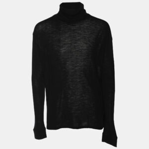 Alexander McQueen Black Distressed Skull Jumper L