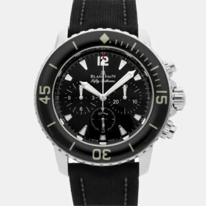 Blancpain Fifty Fathoms Chronograph Flyback 5085F-1130-52B Automatic Stainless Steel Black Dial Men's Wristwatch 45mm