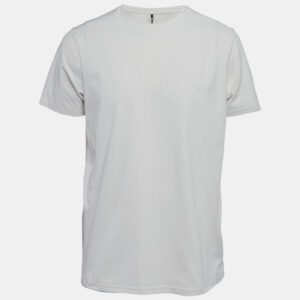 Born Living Yoga White Chalk Logo Print Jersey T-Shirt M