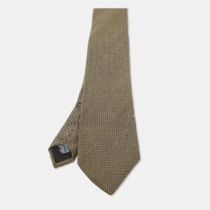 Boss By Hugo Boss Brown Patterned Silk Traditional Tie