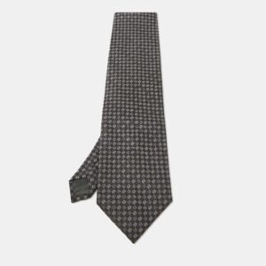 Boss By Hugo Boss Black/Grey Patterned Silk Tie