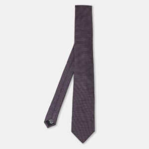 Boss By Hugo Boss Purple Jacquard Silk Tie