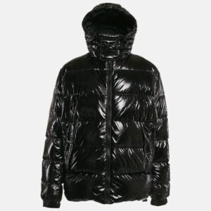 Boss By Hugo Boss Black Nylon Detachable Hood Quilted Down Jacket XXXL