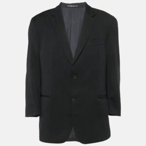 Hugo Boss Vintage Blue Wool Single Breasted Blazer S