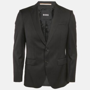 Boss By Hugo Boss Black Gabardine Single Breasted Blazer S