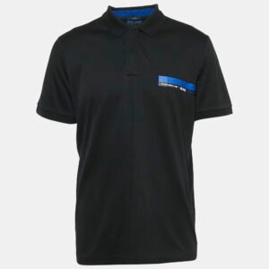 Boss By Hugo Boss Porsche Design Black Cotton Slim Fit Polston Polo T-Shirt XL