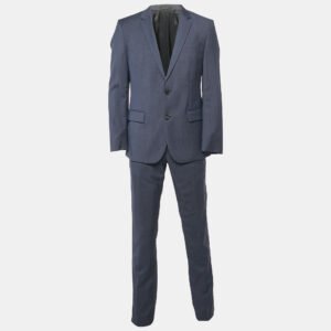 Boss By Hugo Boss Navy Blue Wool Suit L