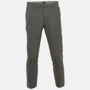 Boss By Hugo Boss Grey Crepe Formal Trousers L
