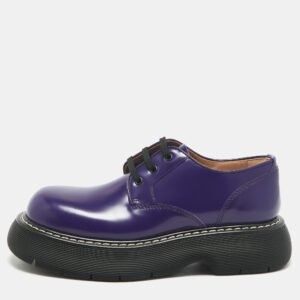 Bottega Veneta Purple Brushed Leather Swell Derby Size 41