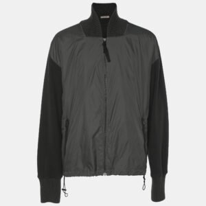 Bottega Veneta Grey Wool and Nylon Front Zip Jacket XXL
