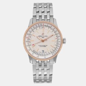Breitling White 18K Gold Stainless Steel Navitimer U17325211G1A1 Automatic  Men's Wristwatch 38mm