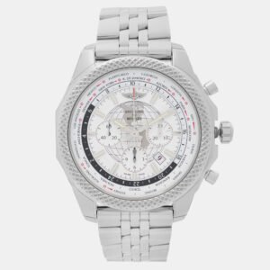 Breitling White Stainless Steel Bentley 05 Unitime AB0521U0/A768-990A Automatic Men's Wristwatch 49 mm