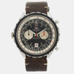 Vintage Breitling Navitimer Chrono-Matic Black And White Dial Men's Watch 1806 47 mm