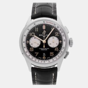Breitling Premier B01 Chronograph Norton Edition AB0118A21B1X2 Automatic Stainless Steel Silver Dial Men's Wristwatch 42mm