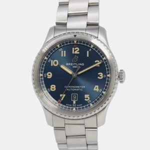 luxury-men-breitling-used-watches-p1164657-007 Breitling Blue Stainless Steel Navitimer 8 A17315101C1A1 Automatic Men's Wristwatch 41mm