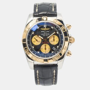 Breitling Chronomat CB0110 Black Dial 18K Rose Gold Stainless Steel  Automatic Men's Wristwatch 44 mm
