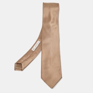 Brioni Brown Satin Traditional Tie