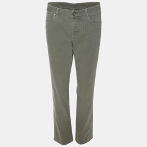 Brunello Cucinelli Green Denim Traditional Fit Jeans M