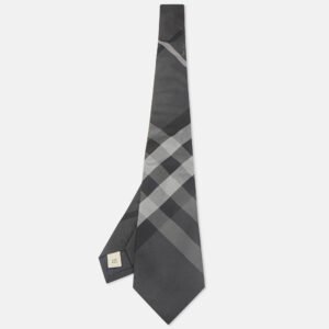 Burberry Grey Novacheck Silk Tie