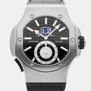 Bvlgari Daniel Roth Endurer Chronosprint BRE56BSLDCHS Automatic Stainless Steel Black Dial Men's Wristwatch 56mm