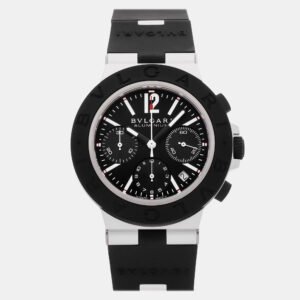 Bvlgari Bvlgari-Bvlgari Aluminium Chronograph 103868 Automatic Aluminium Black Dial Men's Wristwatch 40mm