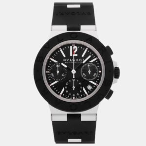 Bvlgari Bvlgari-Bvlgari Aluminium Chronograph 103868 Automatic Aluminium Black Dial Men's Wristwatch 40mm