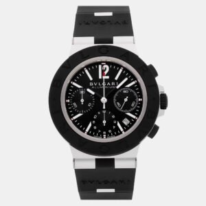 luxury-men-bvlgari-used-watches-p1155734-002 Bvlgari Bvlgari-Bvlgari Aluminium Chronograph 103868 Automatic Aluminium Black Dial Men's Wristwatch 40mm