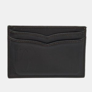 Cartier Black Leather Happy Birthday Card Holder