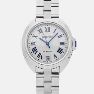 luxury-men-cartier-used-watches-p1141863-005-1 Cartier Cle De Cartier W4CL0005 Automatic Stainless Steel Silver Dial Women's Wristwatch 35mm