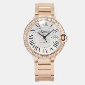 Cartier  Ballon Bleu WJBB0057 White Dial Rose Gold Automatic Men's Wristwatch 40 mm