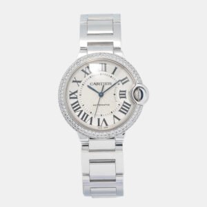 Cartier Ballon Bleu WE96006Z3 White Dial Stainless Steel Automatic Men's Wristwatch 36 mm