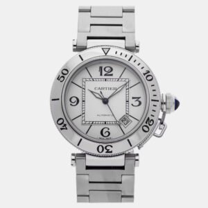 Cartier Pasha De Cartier WSPA0018 Automatic Stainless Steel Silver Dial Men's Wristwatch 41mm