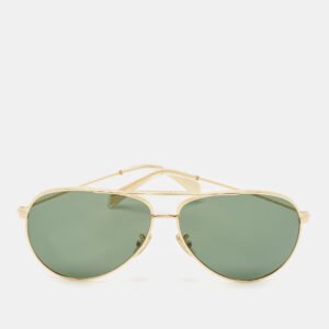 Celine Green/Gold Tone CL40062U Aviator Sunglasses
