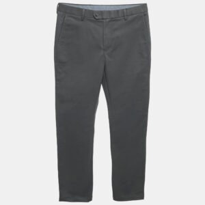 Charles Tyrwhitt Dark Grey Gabardine Cotton Extra Slim Trousers S