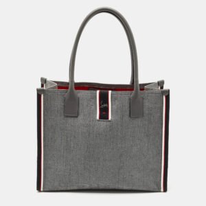 Christian Louboutin Grey Canvas Large Nastroloubi Tote