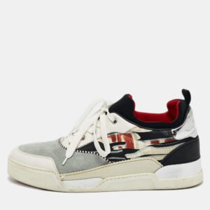 Christian Louboutin Multicolor Leather and Fabric Aurelien Sneakers Size 45