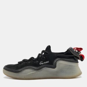 Christian Louboutin Black Suede and Leather Arpoador Sneakers Size 40