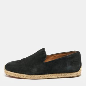 Christian Louboutin Navy Blue Suede Nanou Orlato Espadrille Flats Size 42