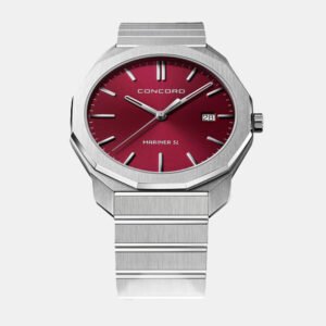 Concord Red Stainless Steel Mariner SL 0320523 Quartz Men's Wristwatch 40 mm