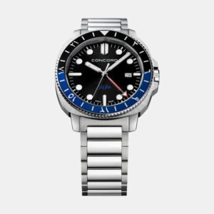 Concord Black Stainless Steel Mariner 0320553 Quartz Men's Wristwatch 43 mm