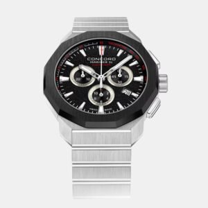 Concord Black Stainless Steel Mariner SL 0320565 Quartz Men's Wristwatch 42 mm