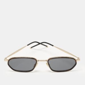 Dior Black/Gold Diorshock Oval Sunglasses