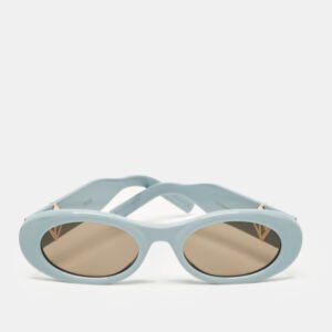Dior Light Blue/Black CD Diamond R11 Oval Sunglasses