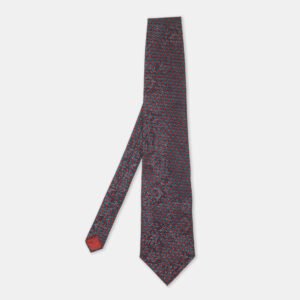 Dior Multicolor Woven Printed Silk Tie