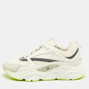 Dior White Mesh and Leather B22 Sneakers Size 42