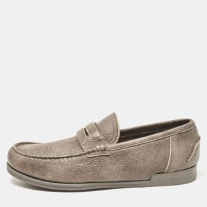 Dolce & Gabbana Brown Leather Genova Loafers Size 41.5