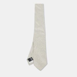 Dolce & Gabbana Grey Patterned Silk Tie