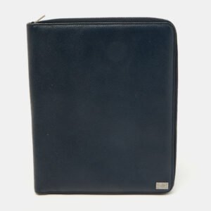 Dolce & Gabbana Navy Blue Leather Business Organizer