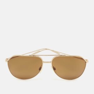 Dolce & Gabbana Brown/Gold DG 2166 Aviator Sunglasses