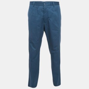 Dolce & Gabbana Blue Cotton Trousers XXXL